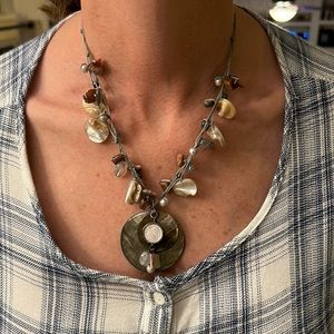 Silpada Sterling Silver Mother of Pearl Shell Necklace